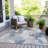 Machine Washable Indoor/Outdoor Xhevrie Denim Rug-619207828