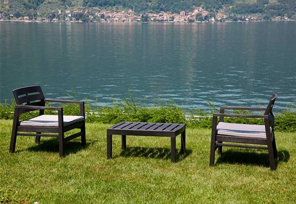 Abidah 2 Seater Conversation Set, Anthracite, Grey