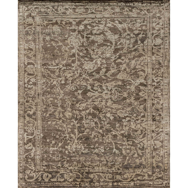 Viscose Oriental Indoor Rug, Rectangle 9'6" x 13'6"