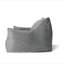 Fauteuil à billes Allea Velveteen avec accoudoirs, gris