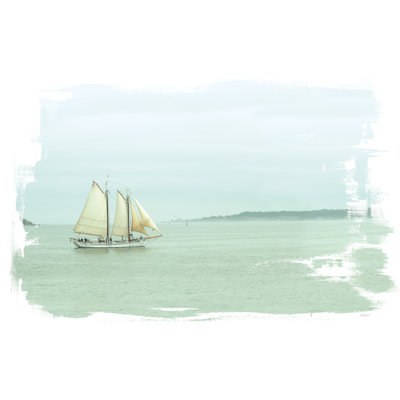 Voile sur la baie par Sue Schlabach - Peinture