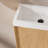 18.5" Wall-Mounted Bathroom Vanity With Resin Sink, Soft Closed Single Door, Bathroom Cabinet Set, MDF, Nature Wood (KD-Packing)