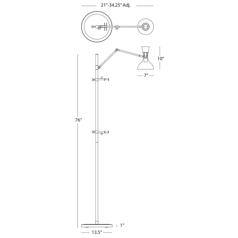 Clare Floor Lamp, Modern Brass, Sugar Plum/Rose Water