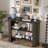 42.51'' Console Table With Shelves And Fluted Panel, 3-tier Entryway Table For Entryway Hallway-1776085268