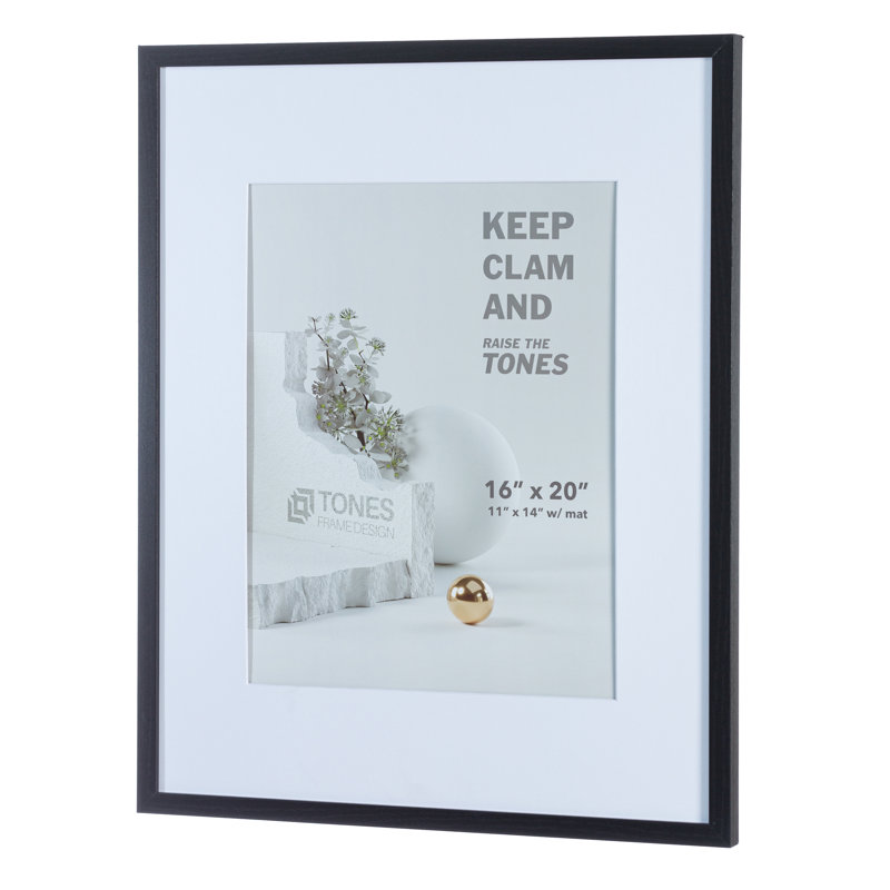 Niambh Rectangular Picture Frame, 16" x 20", Black