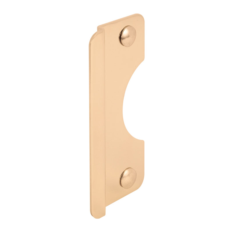 Plaque de protection en acier pour portes pivotantes, couvercle de 6 po avec décalage de 5/16 po, laiton poli, ensemble de 1