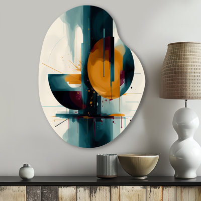 Fedor - Geometric Asymmetrical Metal Wall Art, Modern Irregular Shape Metal Art Print