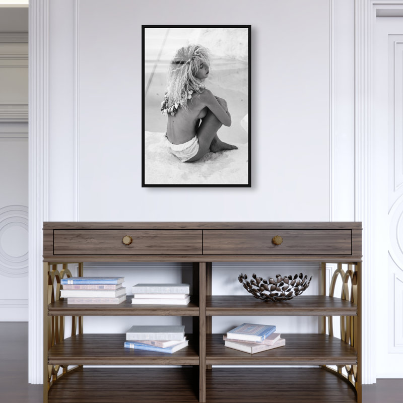 Moment of Peace BW I Canvas People Print by Oliver Gal, 25"H x 17"W, Black Frame