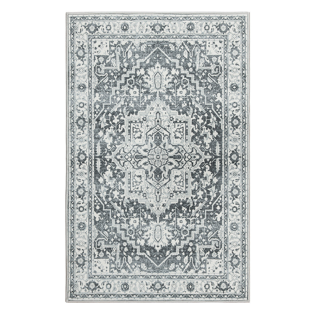 Purrier Chenille Mashine Washable Vintage Indoor Arae Rug with Non-Slip Backing for Bedroom Living Room Kitchen Entryway Bungalow Rose Rug 