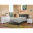 Contemporary Full Bed With Silver Faux Leather Upholstered Headboard And Frame Size Bedroom Legs
