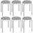 6-Pack Stackable Multifunctional Daisy Design Backless Round Metal Stool Set-1198815116