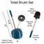 Ensemble de brosse de toilette et support autoportant PISE Dolise et acier inoxydable-41193526