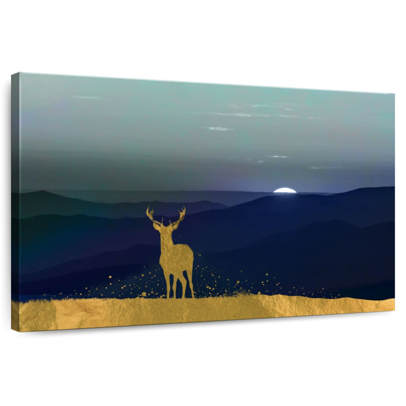 Brampt Silhouette Of Lone Deer, 16" H x 24" W