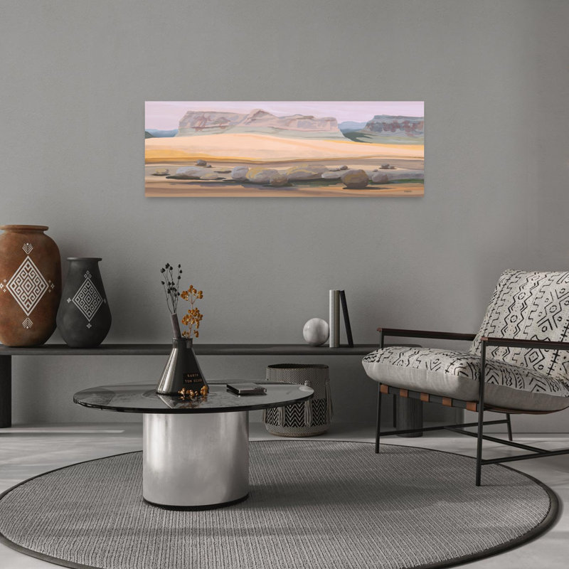 Desert Rock Formations Peaceful Serene Tranquil Landscape Nature, art mural, H 12 po x l 36 po