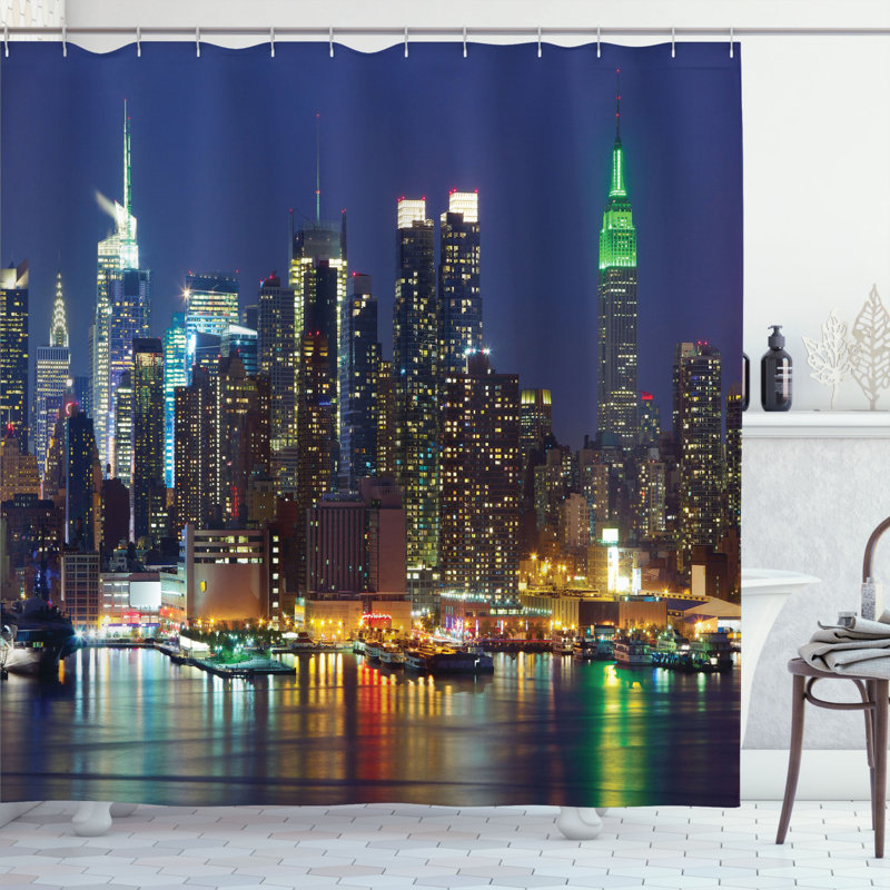 Brunelle Shower Curtain with Hooks Included, 70" H x 69" W