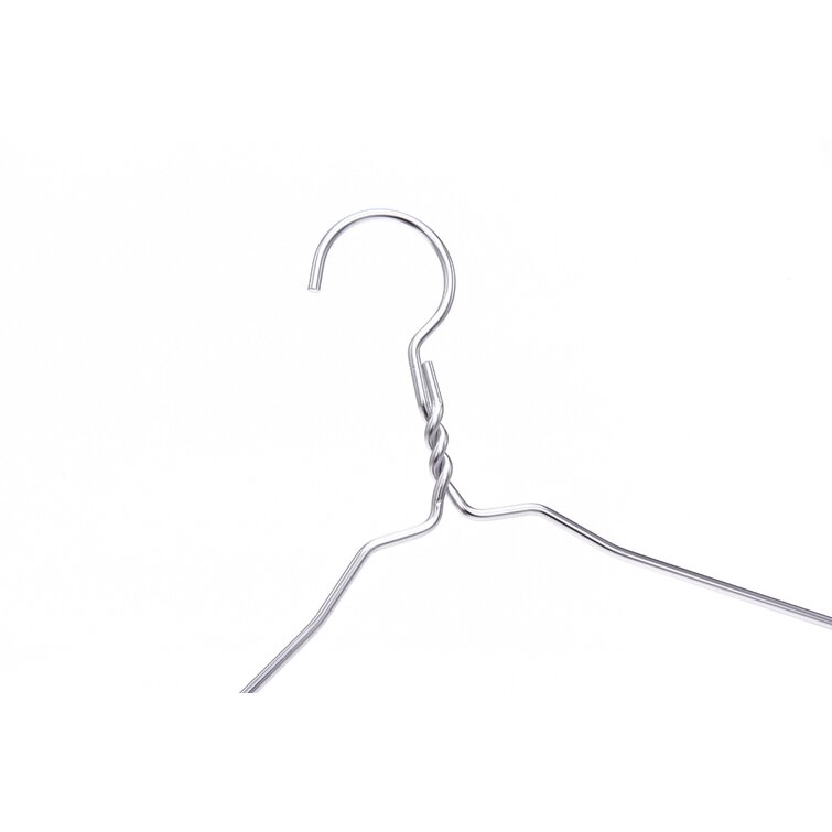 Quality Hangers Silver Aluminum Metal Coat Hangers Heavy Duty Suit Hangers  10 Pack (Adult Size Coat Hanger)