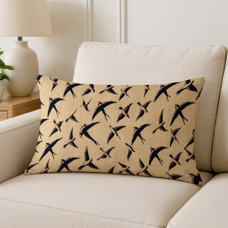 Coussin intérieur et extérieur Birds, Rectangle H 25 po x l 18 po, Welcome Swallow