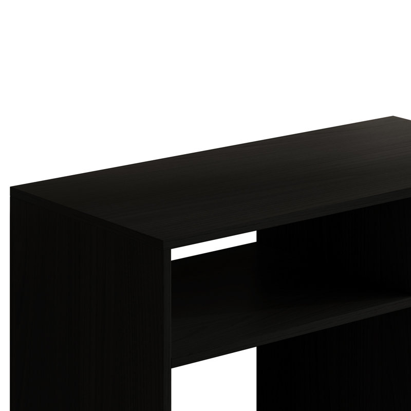 BUREAU D'ÉCRITURE 32 POUCES AVEC TABLETTES EN NOIR, Black