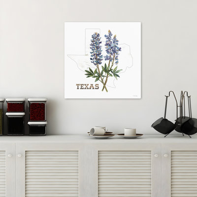 «Texas Bluebonnets», carte florale contemporaine, art floral naturel