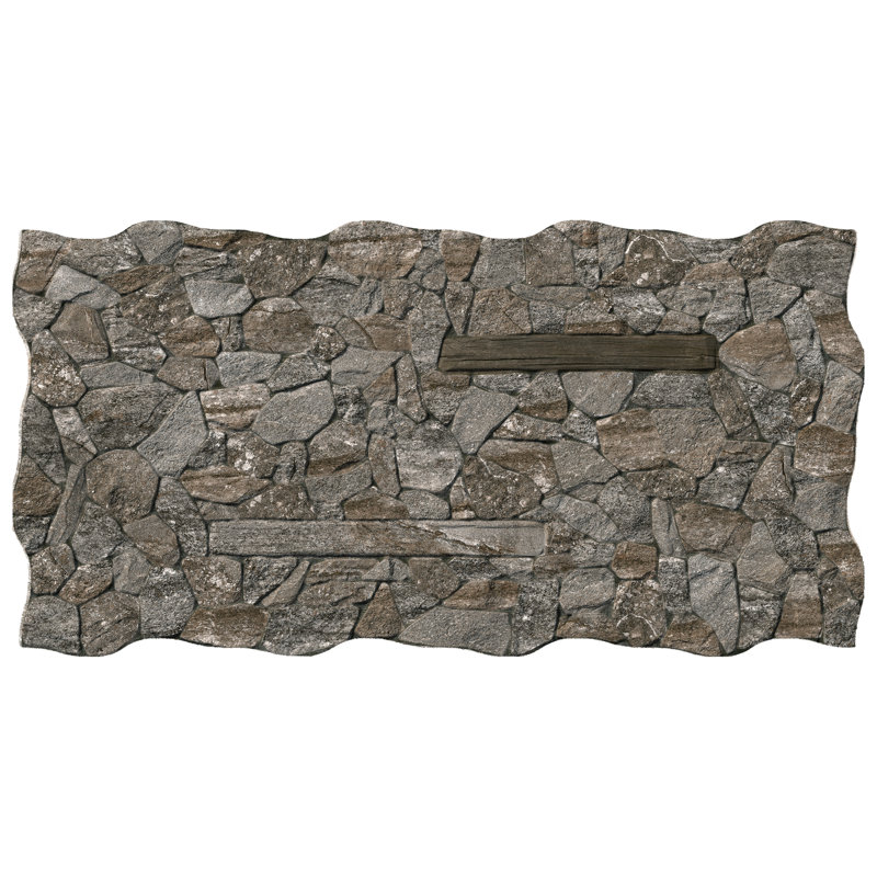 Carreau de mur et de sol en porcelaine 13 po x 25 po Caldera, Brun
