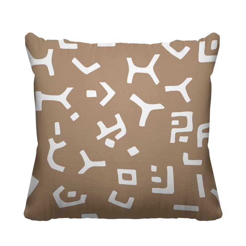Coussin décoratif intérieur / extérieur Adanya, Beige, L 15 po x H 15 po