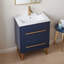 Meuble-lavabo simple 24 po avec comptoir en céramique 24 po