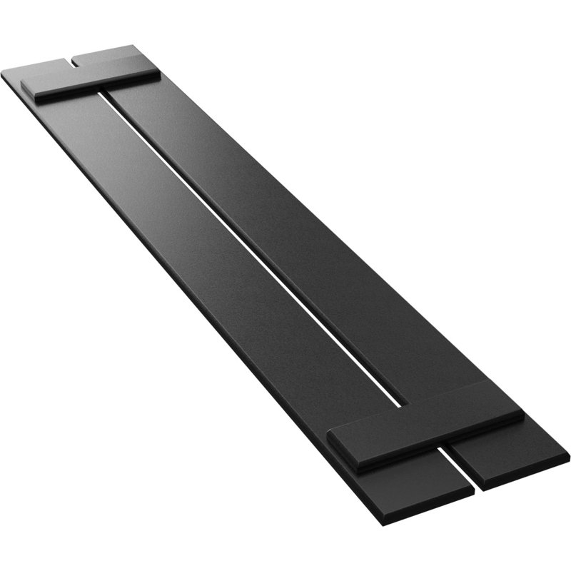 Volets en PVC True Fit à deux planches espacées, H 34 po x l 11,25 po x P 0,625 po, Noir