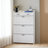 Flip-type Shoe Cabinet With 2 Drawers-432535417