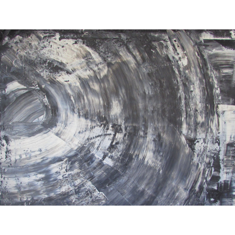 «Blackhole Sun» par Sean Gibony - peinture, H 32 po x l 24 po, Toile encadrée noire