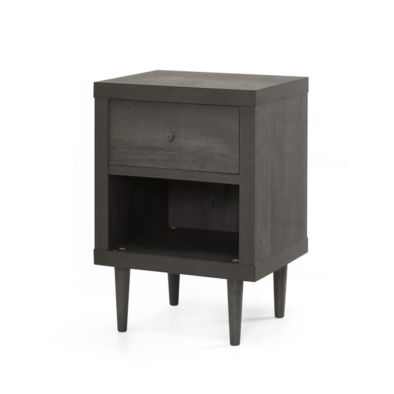 Table de chevet 2 tiroirs, Gris