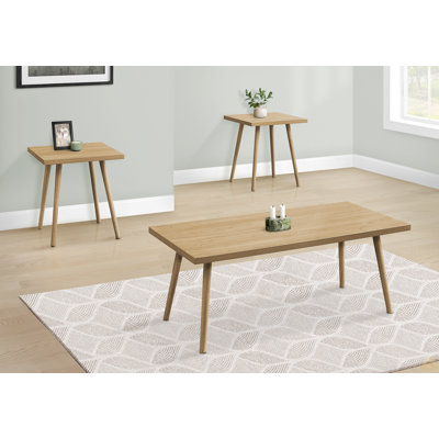Table Set, 3Pcs Set, Accent, Coffee, End
