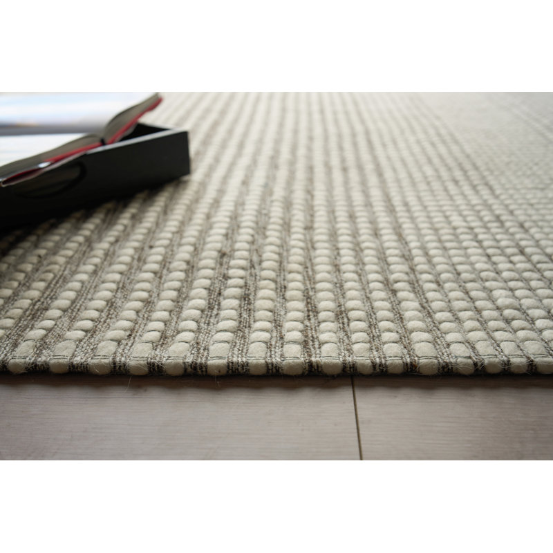 Metrix Hand Tufted New Zealand Wool Brown/Ivory Area Rug, 10'X14'