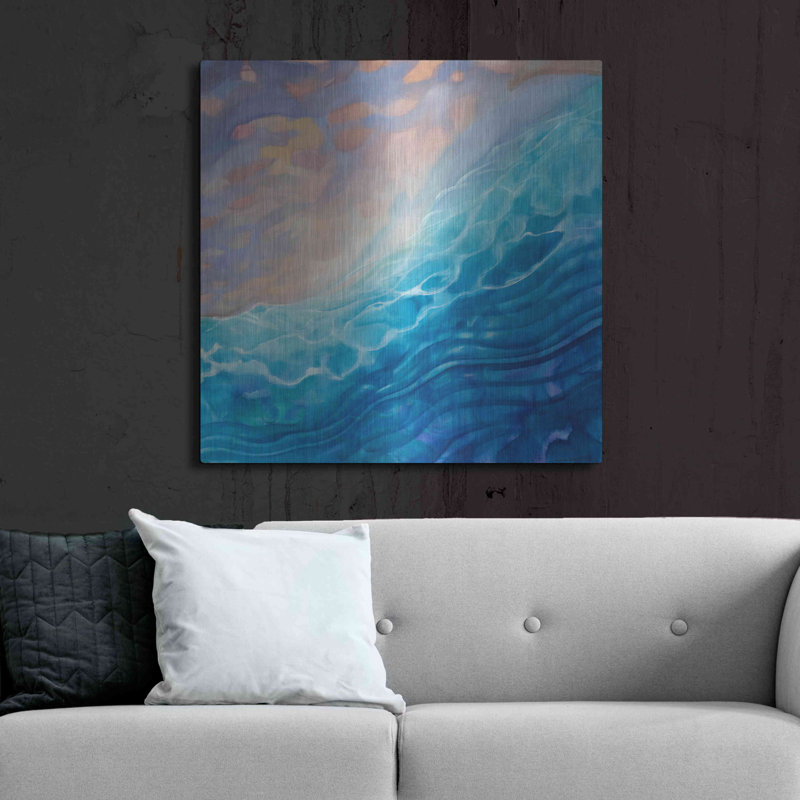 Art mural en métal Brayden Studio® «Beachy Naples» par Louise Montillio, H 36 po x l 36 po