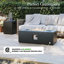  Foyer de table rectangulaire 42 po en fer au gaz avec couvercle de réservoir-2095869930-2090533307