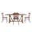 Cann Rustic Pine Frame Concrete Veneer Top Dining Table Set - Stripe Concrete Veneer Top Table And 4 Chairs-931102591