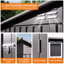 Remise de rangement grise en métal de 4 pi x 9 pi avec toit incliné, 6 évents et 2 portes battantes, protège la rouille, garde les articles au sec, évents extérieurs, portes convenant pour ranger les outils de jardin et garder les poubelles organis?