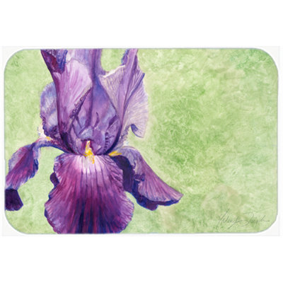 Caroline's Treasures Purple Iris Glass Cutting Board