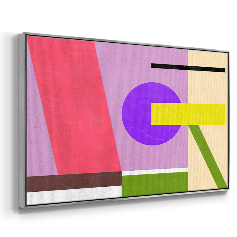 Color Composition IV " Color Composition IV " Painting Print, 17" H x 25" W x 2" D, Silver Framed Canvas, No Mat