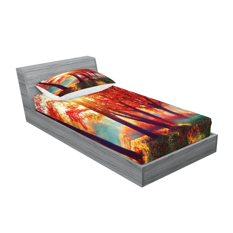 Ensemble de drap-housse et coussin décoratif Ambesonne, Twin Sheet Set + 1 Fitted Sheet + 2 Pillowcases