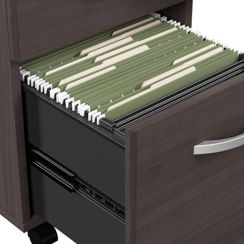 Arrive 16'' Wide 3 -Drawer Mobile File Cabinet, Storm Gray
