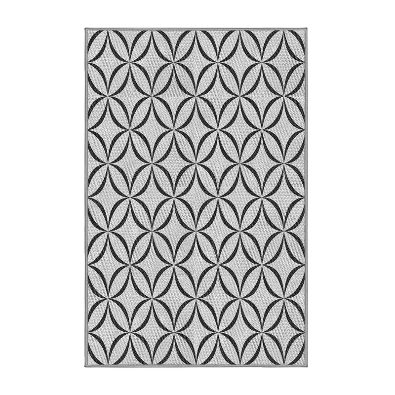 Geometric Indoor Rug, Rectangle 5' x 7'