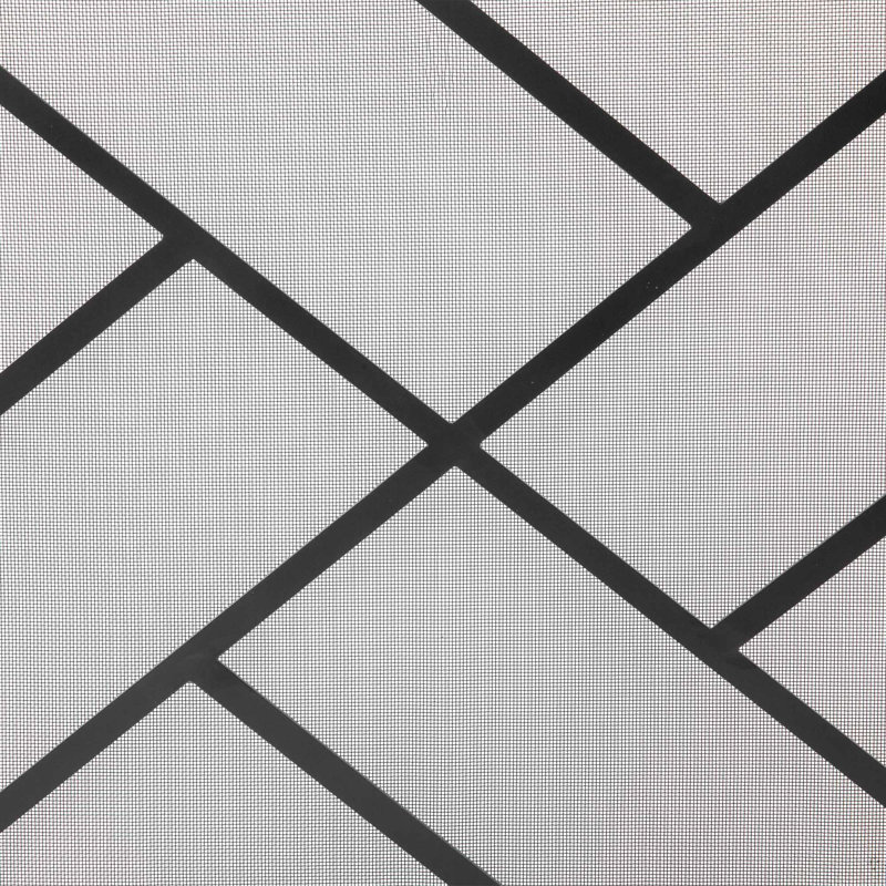 Amsterdam Steel Fireplace Screen, Flat Black