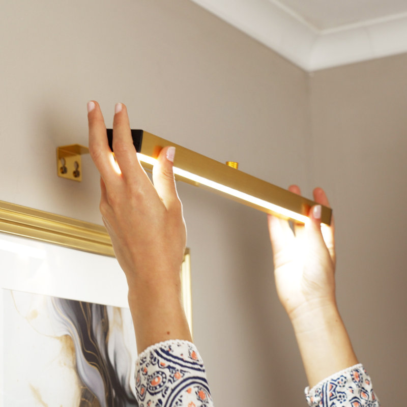 Simsar Plastic LED Flush Mounted Sconce, Gold