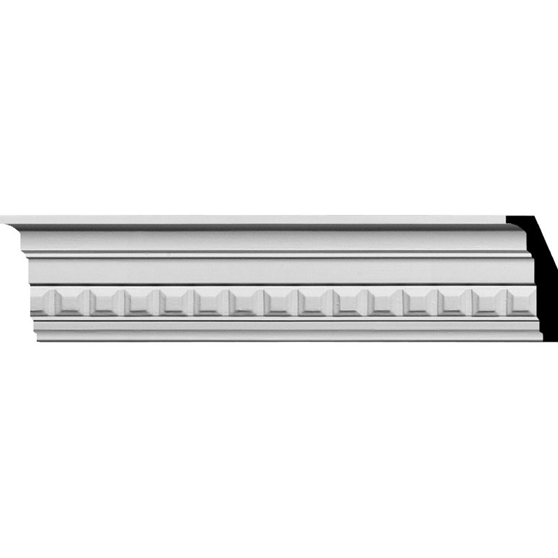 White Polyurethane Sequential Crown Moulding 94.5" Length
