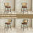 Swivel Upholstered Counter Stools With Rattan Back-970377916-970377912