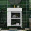 Meuble-lavabo flottant moderne de 21,6 po avec lavabo en céramique, rangement à gauche