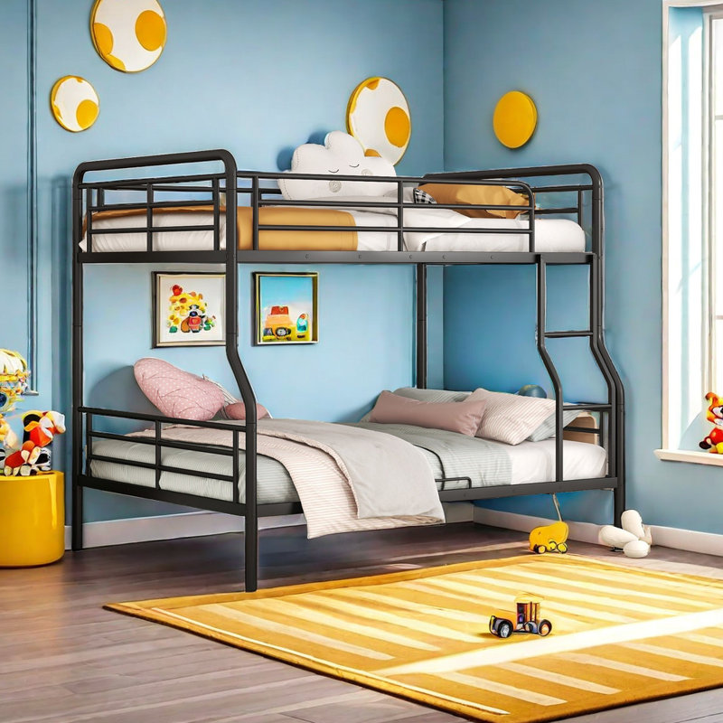 Lit superposé double Amyha Kids, Noir