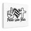 Peace, Love, Jesus - Wrapped Canvas Print-460542968