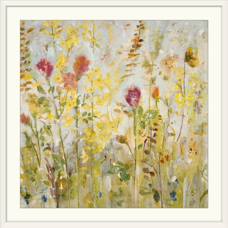 « spring medley » par jill martin, reproduction d’art, Cadre blanc, H 20" x l 20" x P 1"