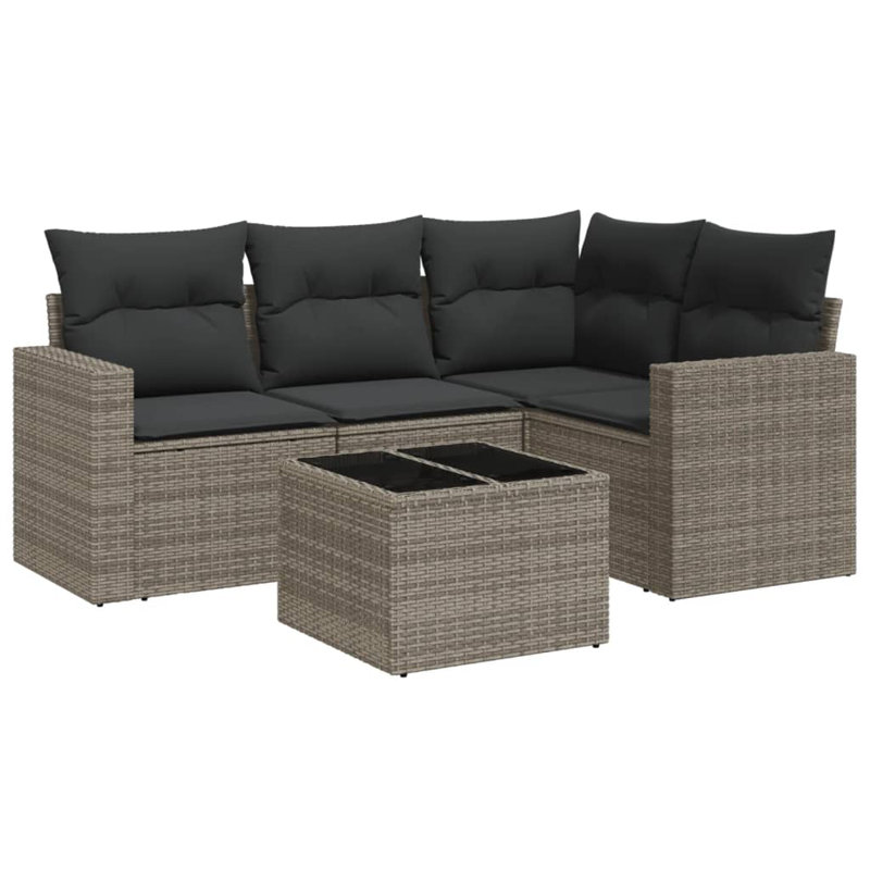 Grand canapé modulaire en rotin PE Vidaxl